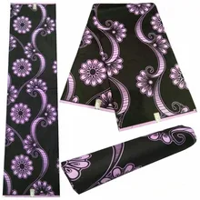 Черная с цветочным принтом голландская восковая ткань для женского платья Высокое качество африканская Анкара настоящая вощеная ткань Ткань 6 ярдов