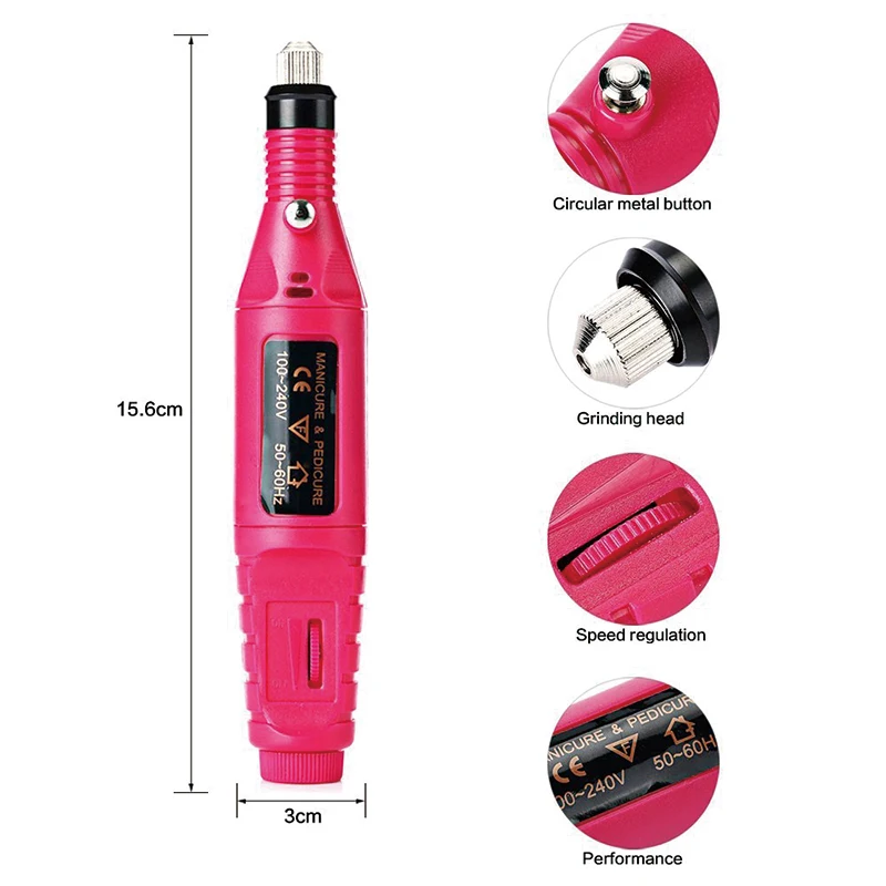 Профессиональная электрическая машинка для маникюра 1 комплект эффективная