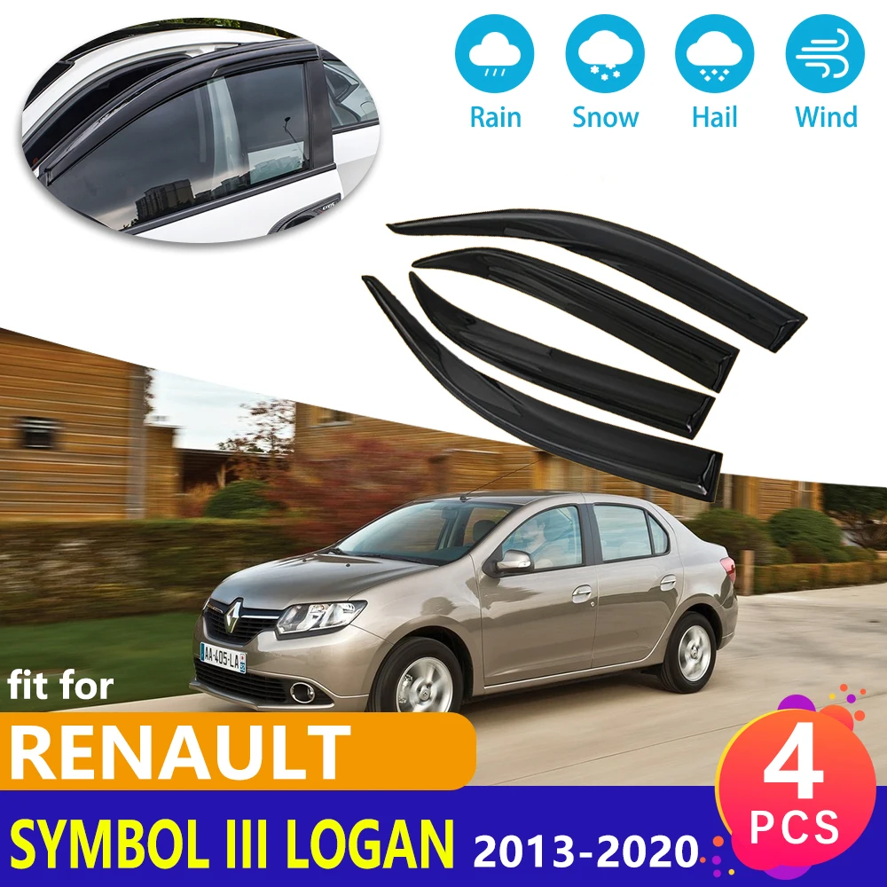 Deflectores de ventana para coche Renault, accesorios de protección para toldos de ventilación, para modelo Symbol III Dacia 2013 2014 2015 2018 2019, por 4 Uds. - AliExpress Automóviles y motocicletas