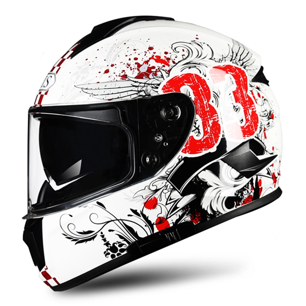 810-01 Clear Lenses AIS мотоциклетный шлем Casco Motocicleta Motocross Casco Moto шлем rbike с двойными линзами полный шлем для лица шлем Moto Capacete - Цвет: 810-01 Clear Lenses
