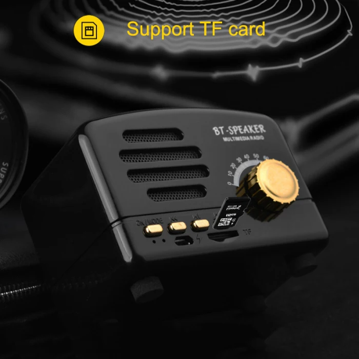 Raido мини-динамик с радио Винтажный стиль Bluetooth V4.0 Поддержка FM TF карта беспроводной мини-динамик GY88
