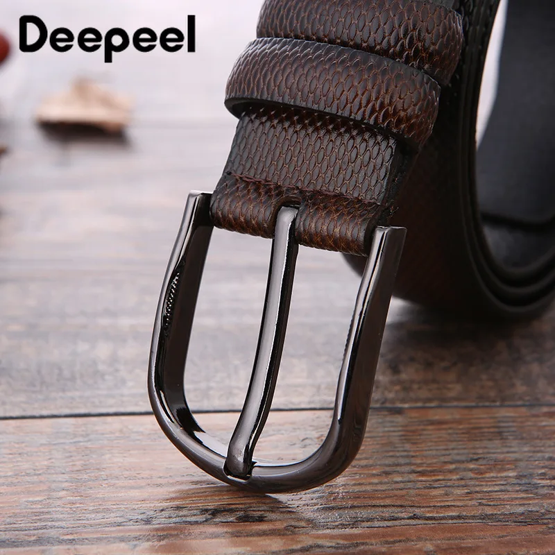 Deepeel 1 шт. 3,5-4,0 см* 105 см-125 см мужской кожаный ремень с пряжкой из змеиной кожи Harajuku роскошный ремень высокого качества Повседневный ремень YK722