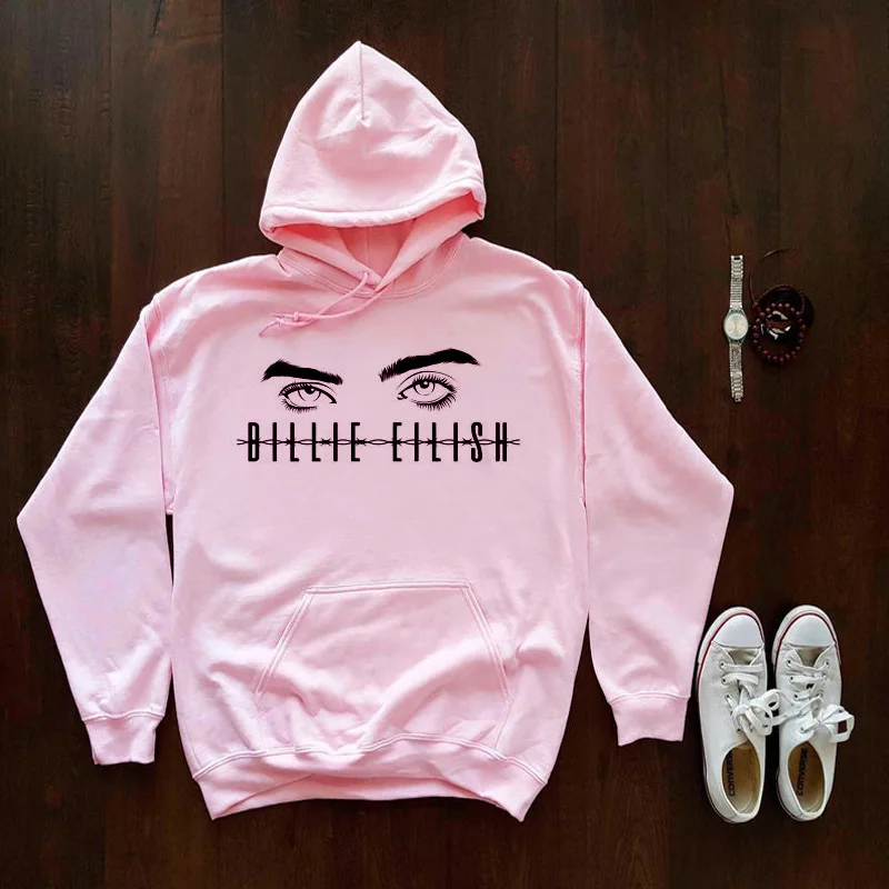  Billie Elish Eyes Hoodies Women Casual Fashion Hip Hop Pullover Streetwear Kpop Hoodie Unisex Long 