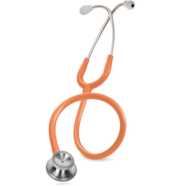 Spirit Medical Double-sided Stainless Steel Dual Head Stethoscope Deluxe Series Stetoskop For Medical Instruments - Цвет: Orange