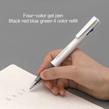

JIANWU 1 Pc simple 4 Color Multifunction Gel Pen Creative Press neutral pen for Marking Business pen School supplies kawaii