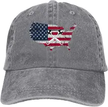 

Ironworker Crossed Tools Us Flag Sports Denim Cap Adjustable Unisex Plain Baseball Cowboy Snapback Hat