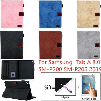 

PU Leather Cover Case For Samsung Galaxy Tab A 8.0" inch 2019 S-Pen Magnetic Cover For Samsung Tab SM-P200 SM-P205 Funda Capa