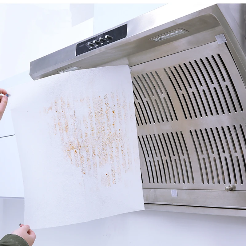 Kitchen Filter Paper 12Pcs/set Disposable Non-woven Fabric Oil-proof Cotton Element Range Hood Exhaust Fan