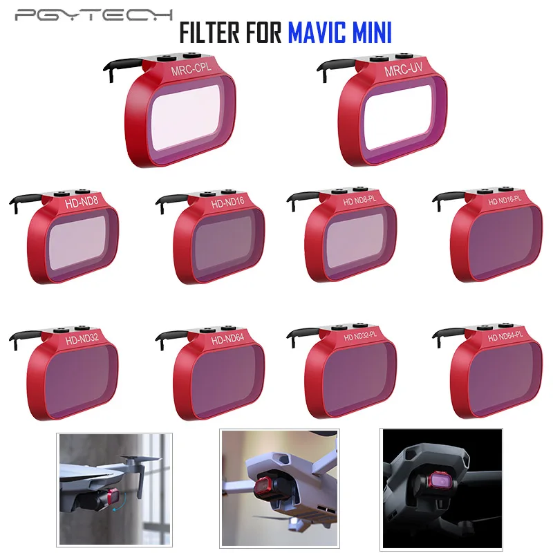 Мини фильтр PGYTECH Mavic UV/CPL /ND 8 16 32 64 PL 64/Комплект фильтров для DJI аксессуары мини