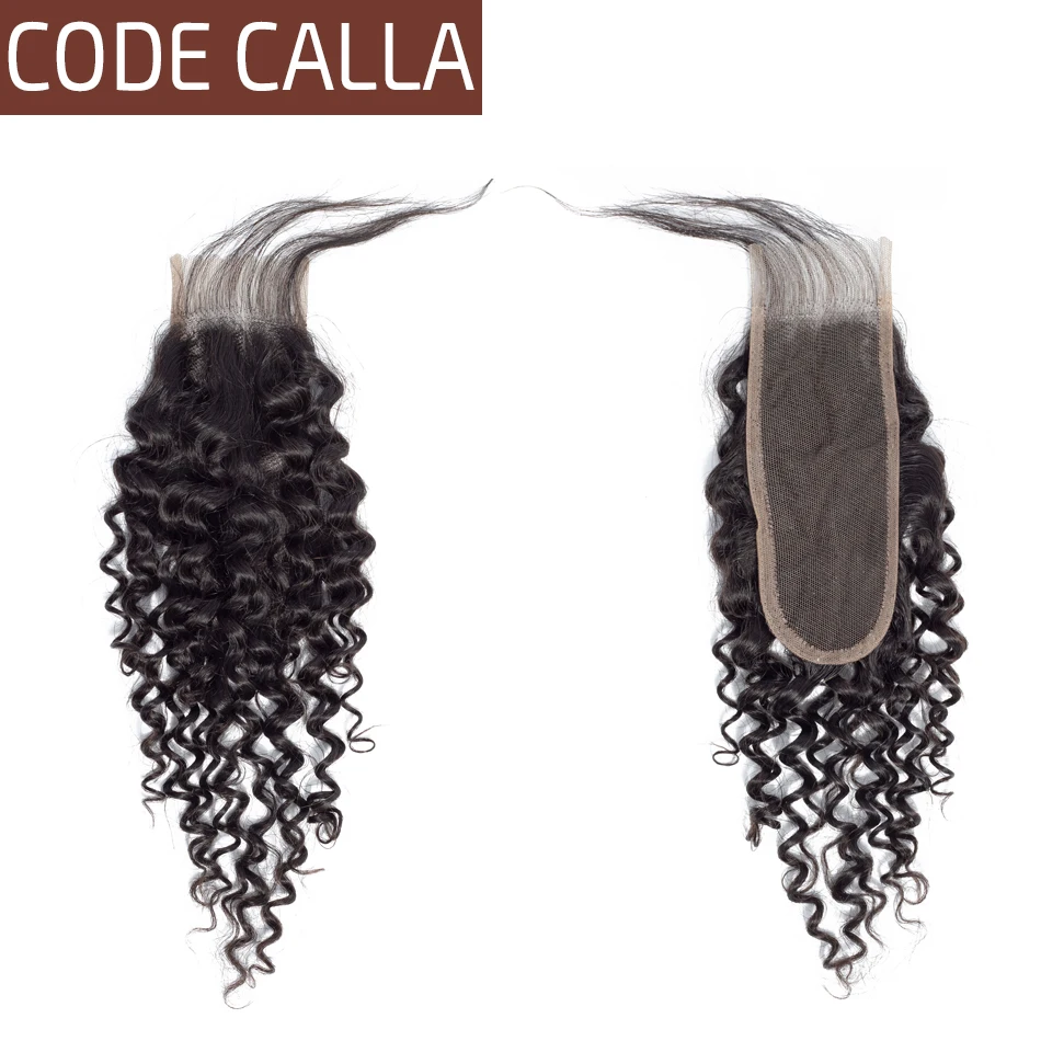 Код Calla Bouncy пучки вьющихся волос с закрытием шнурка малазийские Remy человеческие волосы переплетения для наращивания натуральный черный