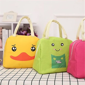 

Portable Lunch Bag Home Storage Bags Solid Cute Cartoon Organization Portable Durable Waterproof Picnic Thermal Insulated Bags