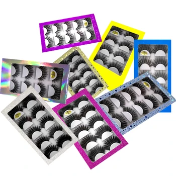 

New 5 Pairs 3D Mink Hair False Eyelashes Wispy Fluffy Long Lashes Natural Eye Makeup Tools Faux Eye Lashes Maquiagem Wholesale