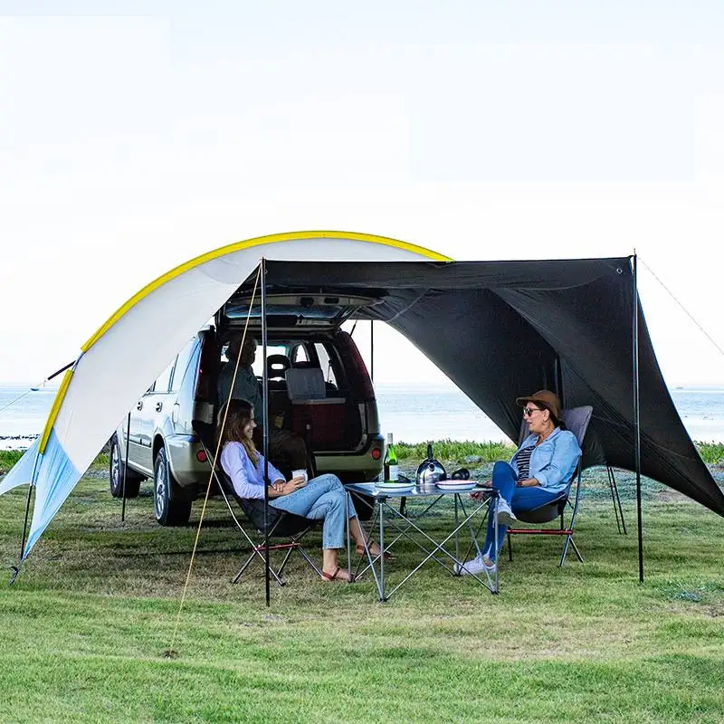 

UP50+ 150D Oxford Camping Tent Waterproof Single Layer Large Family Sunshade Shelter Canopy Beach Camping Auto Traveling Tent