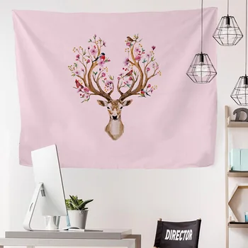 

Tapestry Wall Hanging Elk Decoration Tapestries for Home Bedroom Living Room LBShipping