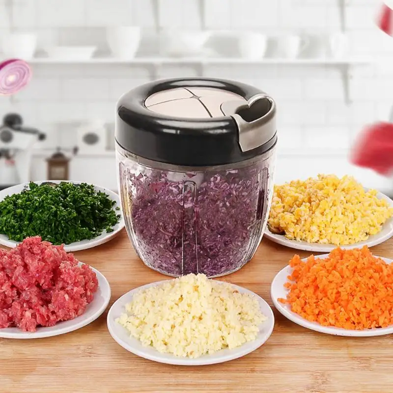

Manual Food Chopper Fruit Vegetable Cutter Meat Grinder Nut Shredder Mincer Multi-function Kitchen Accessaries