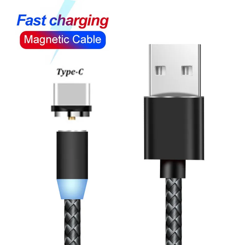 Быстрая зарядка usb type C Магнитный зарядный кабель для телефона samsung galaxy S8 S9 S10 S10e A50 A40 A30 A70 huawei P20 lite P30