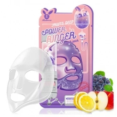 Elizavecca Тканевая маска д/лица Фруктовая FRUITS DEEP POWER Ringer mask pack, 1шт