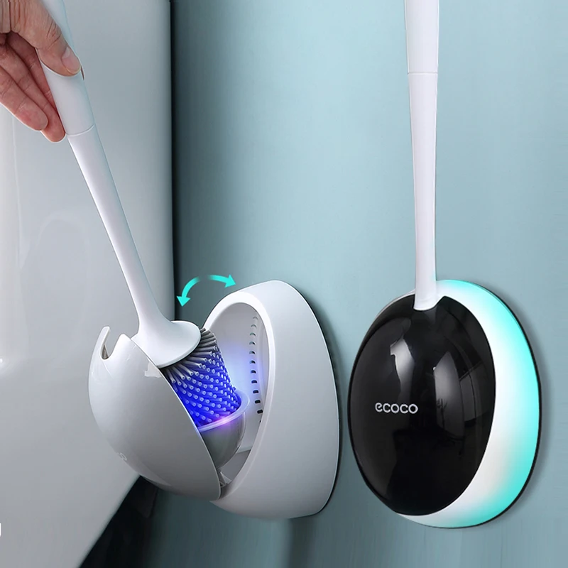 Toilet-Brush Wc-Accessories Cleaning-Tools Silicone Wall-Mounted Home GURET for Drainable