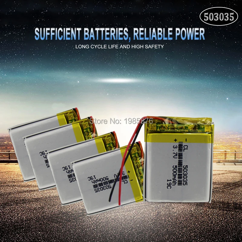 Литий-полимерная аккумуляторная батарея 3 7 в 500 мАч 503035 для GPS MP4 DVD bluetooth наушников