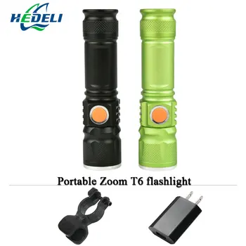 

USB mini flashlight CREE XML T6 LED 18650 torch Lamp rechargeable waterproof torch flashlight Built-in battery hand lamp power