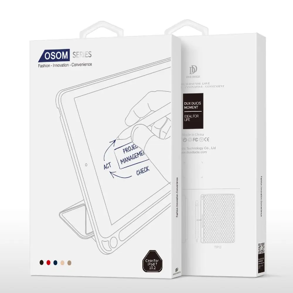 DUX DUCIS для iPad pro 7 10,2 дюймов искусственная кожа+ задняя крышка из ТПУ полный защитный чехол с держателем ручки