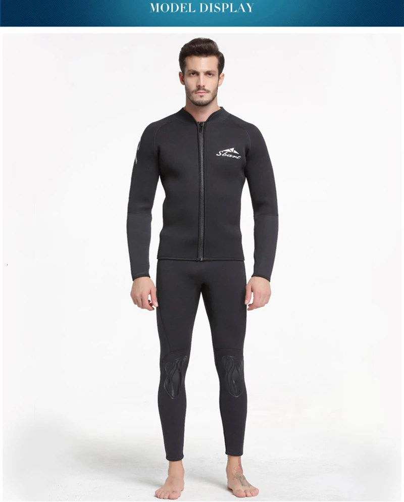 Sbart Winter Men 3mm 5mm Elastic neoprene Diving Jacket swimsuit Split surf Warm stretch spearfishing Tops swimming snorkel