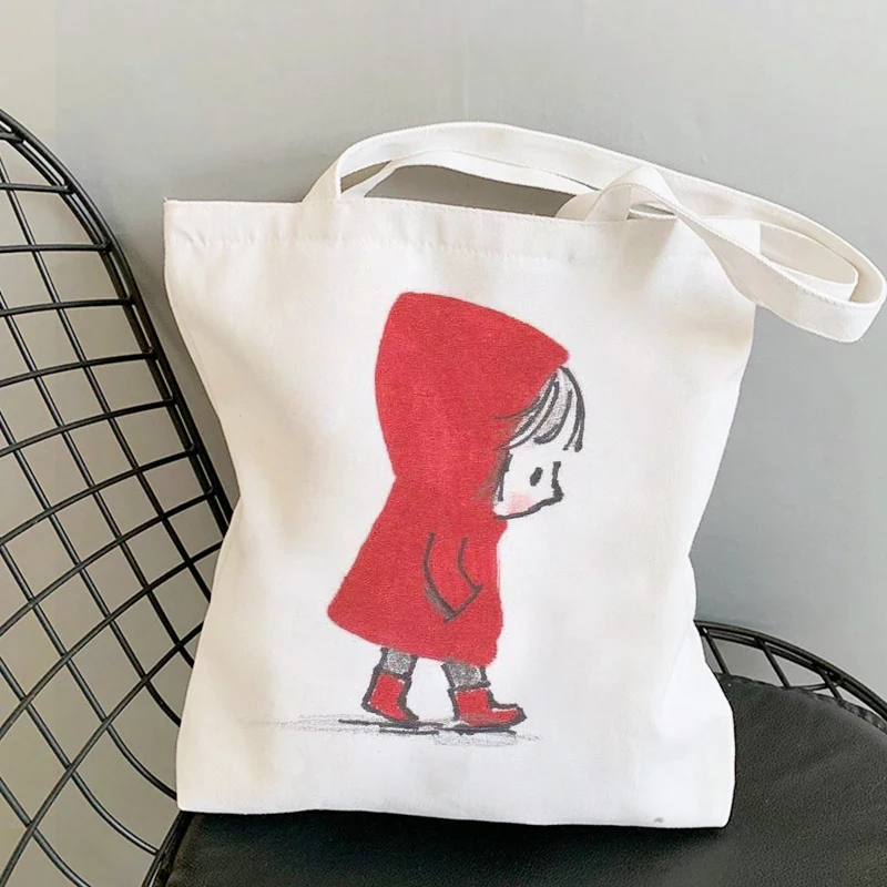 

Mafalda Print Shopper Bags Shopping Bag Tote Bag Shoulder Bag Canvas Bags Large Capacity College Handbag,Drop Shipping