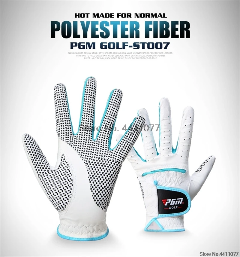 Pgm женские перчатки для гольфа левая рука и правая рука перчатки для гольфа, дышащие противоскользящие спортивные аксессуары D0017