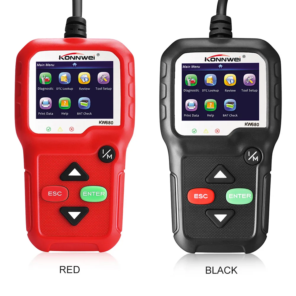 Vehemo OBD2 автомобильный сканер для диагностики для KONNWEI KW680 Универсальный Автомобильный диагностический двигатель чтение код инструмента ошибки
