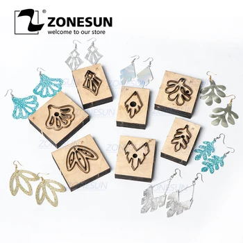 

ZONESUN Leather Earring Cutting Die Leaf Paper Art Leather Decoration Tool For Die Cutting Machine DIY Handicraft Cutter