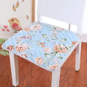 

19 Colors Pastoral Printed Chair Cushion Office Dining Chair Cushion Four Seasons Quality Breathable Stool Pad Buttock Sit Mat J