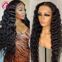 

Loose Deep Wave Wigs 13X6 HD Lace Front Wig Human Hair Wigs For Women Perruqu Brazilian 4X4 5X5 6X6 Remy Curly Lace Closure Wig