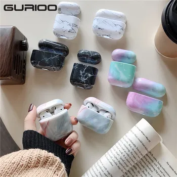 

Marble Cute Cases For Apple AirPods Pro PC Hard Cover Wireless Bluetooth Earphone Accessories Box For Airpods 1 2 Case Box Coque