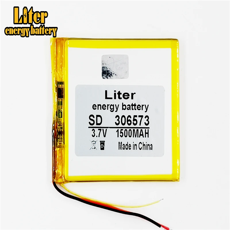Lithium ion battery 3 line 306573 3.7V 1500mAh lithium polymer LiPo cells power for PAD GPS Vedio game E-Book tablet PC power bank