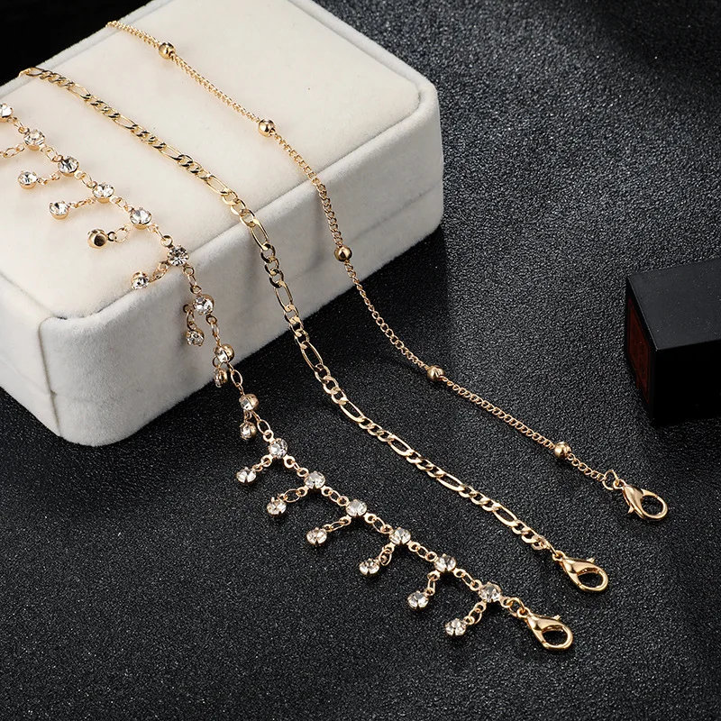 Bohemian Ankle Bracelets Set Multilayer Beads Rhinestone Tassel Pendant Charm Bracelets Women Anklet Foot Jewelry Gift 3Pcs Bohemian Ankle Bracelets Set Multilayer Beads Rhinestone Tassel Pendant Charm Bracelets Women Anklet Foot Jewelry Gift 3Pcs