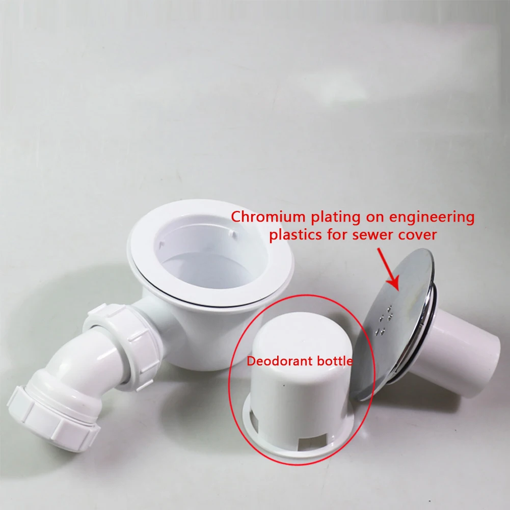 Shower Tray Waste Bathroom Replacement Fast Flow Sink Easy Install Trap Drain Accessories Modern Durable Home Chrome Top Basin |