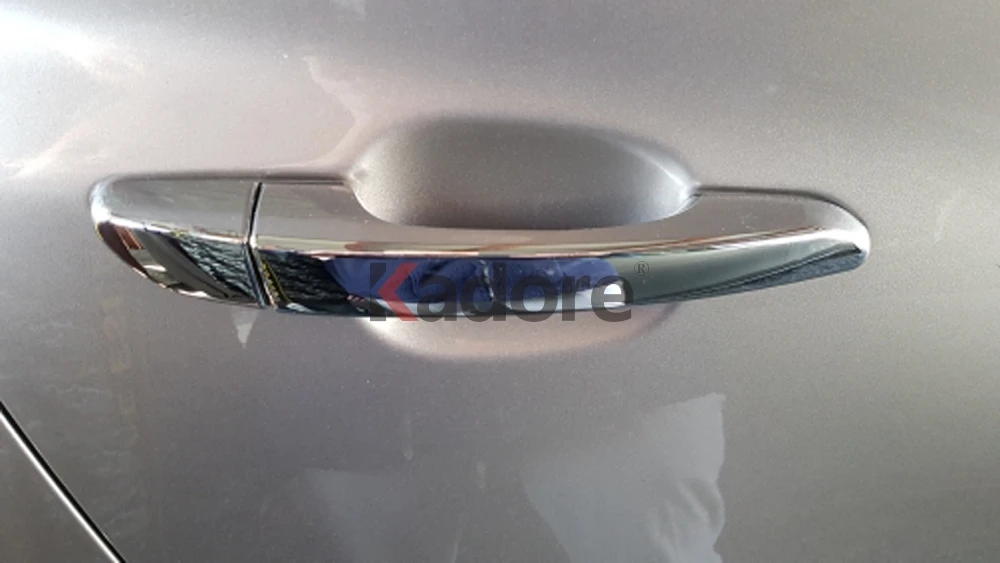 Для hyundai Tucson TL- хром углеродного волокна дверные ручки крышки планки украшение автомобиля внешние аксессуары