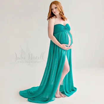 

Shoulderless Maternity Photography Props Dresses Beach dress Pregnancy Dress Photo Shoot Maxi Gown Clothes For Pregnant Women