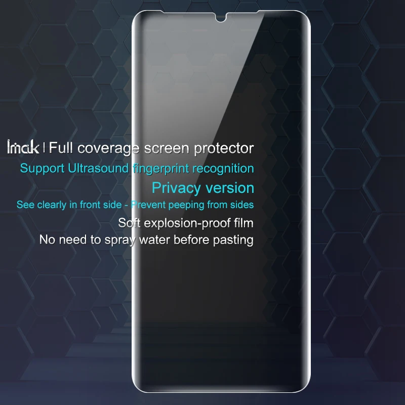 Защита конфиденциальности Антибликовое покрытие для huawei P30 Pro защита экрана Imak анти шпионская полная крышка экрана телефона изогнутая Гидрогелевая пленка