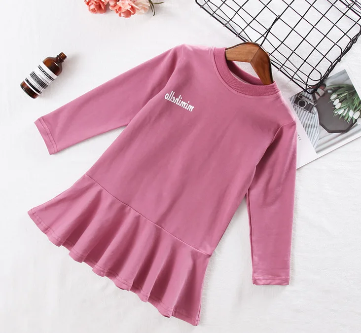 

Mihkalev 2019 autumn baby girl dress for dance wear Pattern cartoon kids clothes girls princess dress children tutu dresses