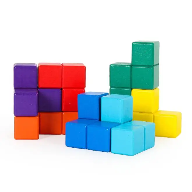 Новинка игрушки Tetris 3D волшебный куб многоцветные 3D деревянные сома-куб головоломка образовательный мозговой тизер IQ ум игра для детей