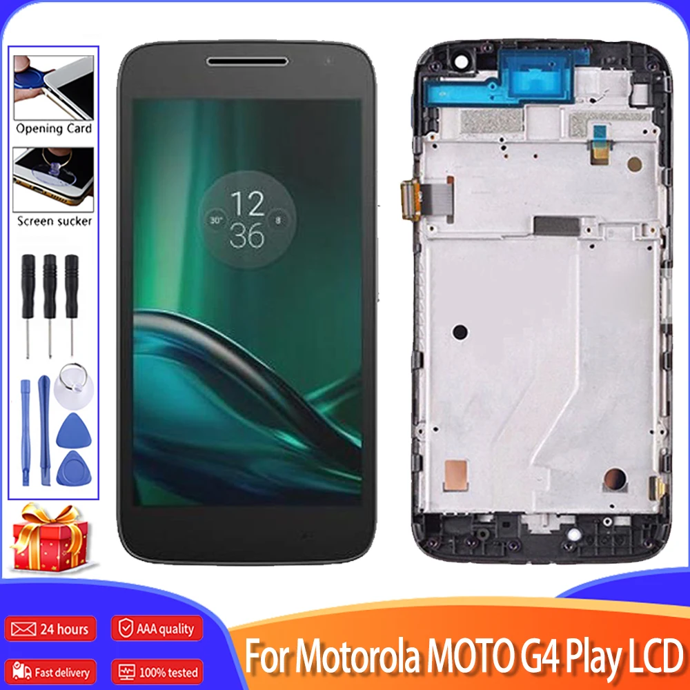 ЖК-дисплей 5 0 дюйма для Motorola MOTO G4 PLAY сенсорный экран дигитайзер в сборе Play + Fram Xt1601