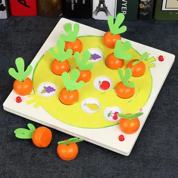 

Wooden Fruit Memory Chess 3D Puzzle Table Game Intelligent Interactive Kids Toy New