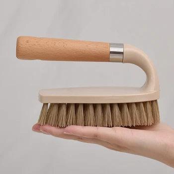 

Wooden Cleaning Brush Multifunctional Log Color Shoe Washing Laundry Cleaning Brush Bathroom Floor Decontamination Brush