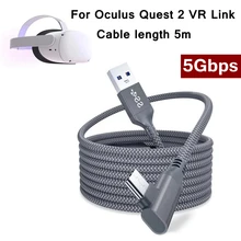 USB Type C Cable For Oculus Quest 2 Link 5M USB c Quick Charge Cables for Quest 2 VR Headset Data Transfer Fast Charging Cables