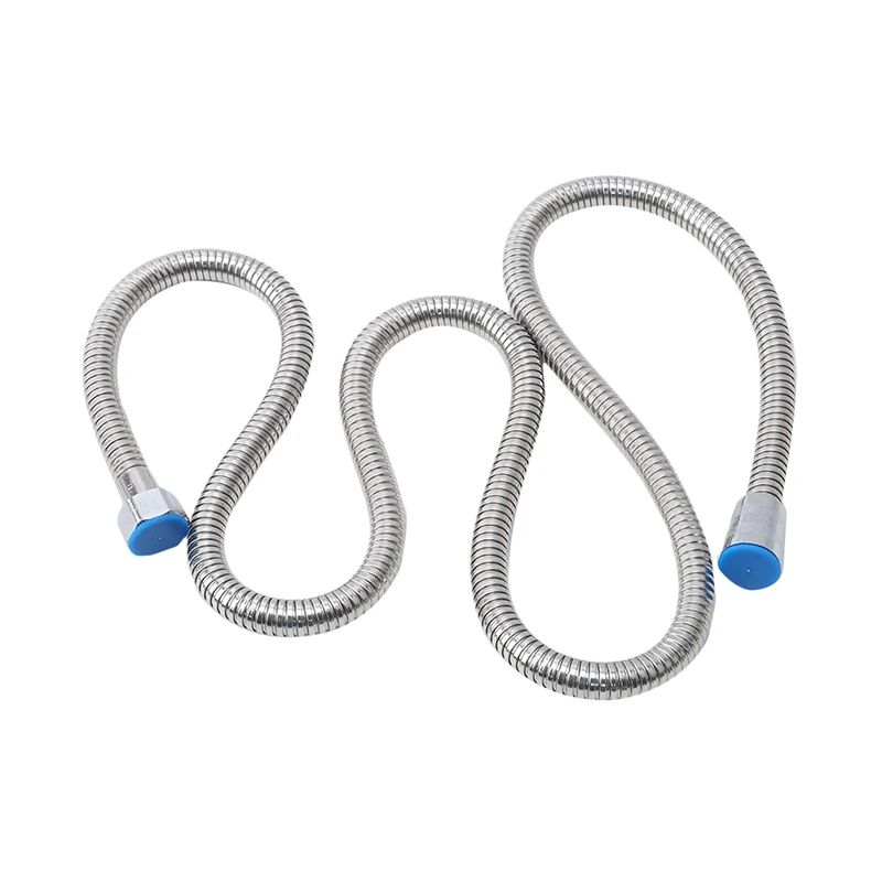 Silver Stainless Steel Bathroom Shower Hose Universal Water Saving Pressurized Drainage Water Connection Hose