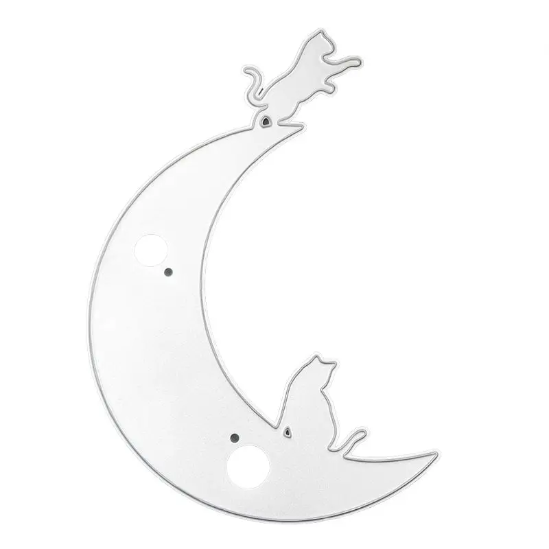 

2020 New Moon Cat Metal Cutting Dies Stencil Scrapbooking DIY Album Stamp Paper Embossing
