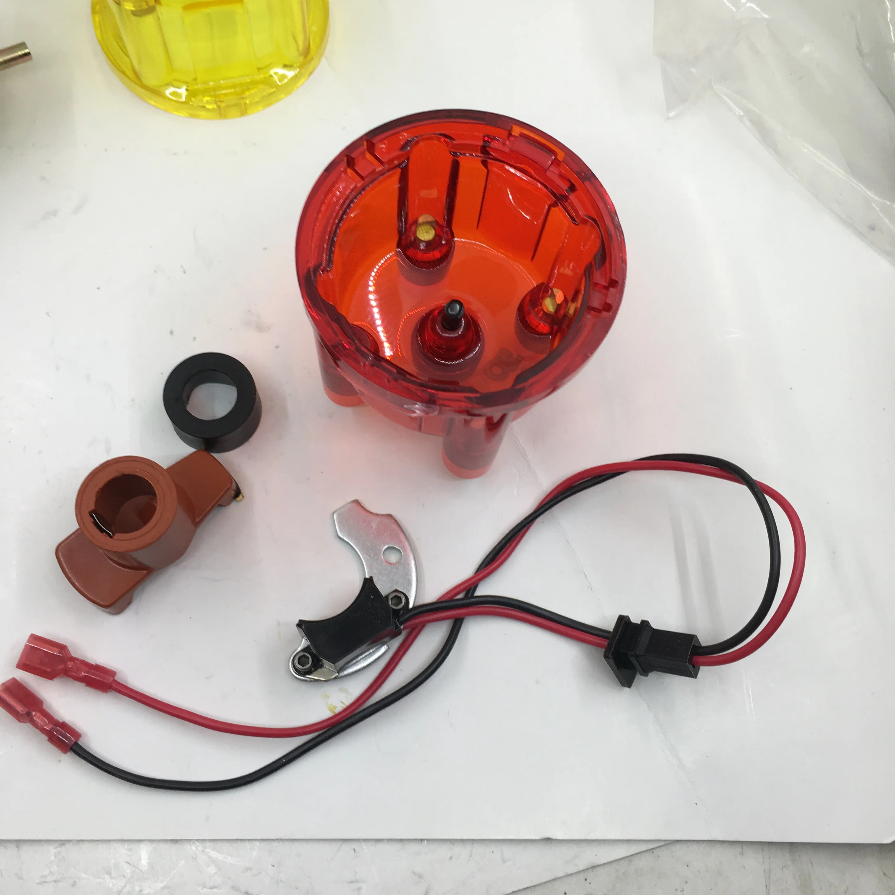 SherryBerg electrical Electronic Ignition kit JFU4 Distributor red color Cap & Rotor for Ford Pinto for bosch distributor EMPI