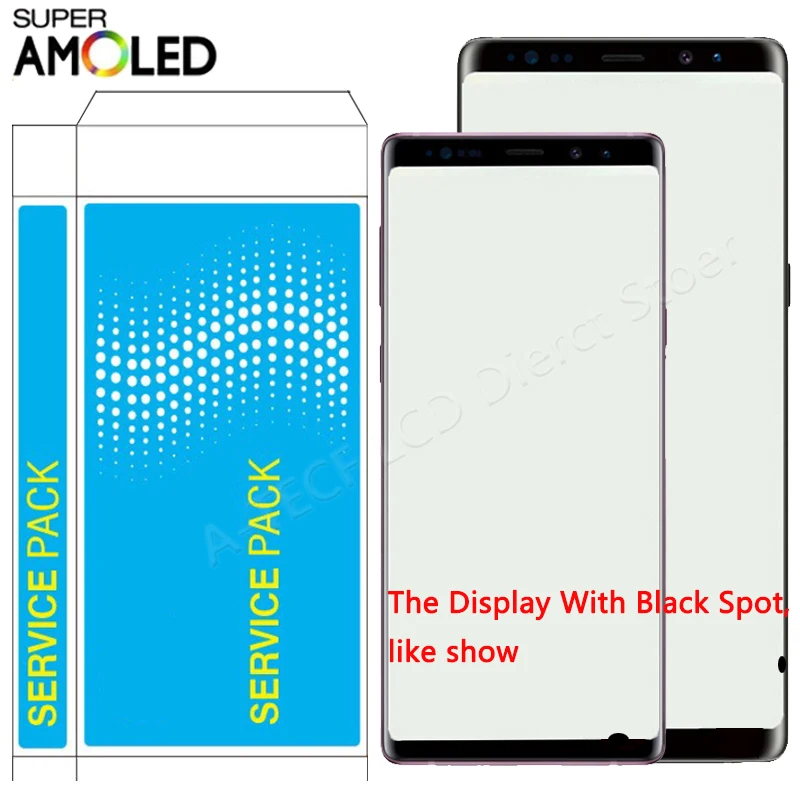 Оригинальный ЖК дисплей AMOLED N950F для Samsung Note 8 с сенсорным экраном и рамкой