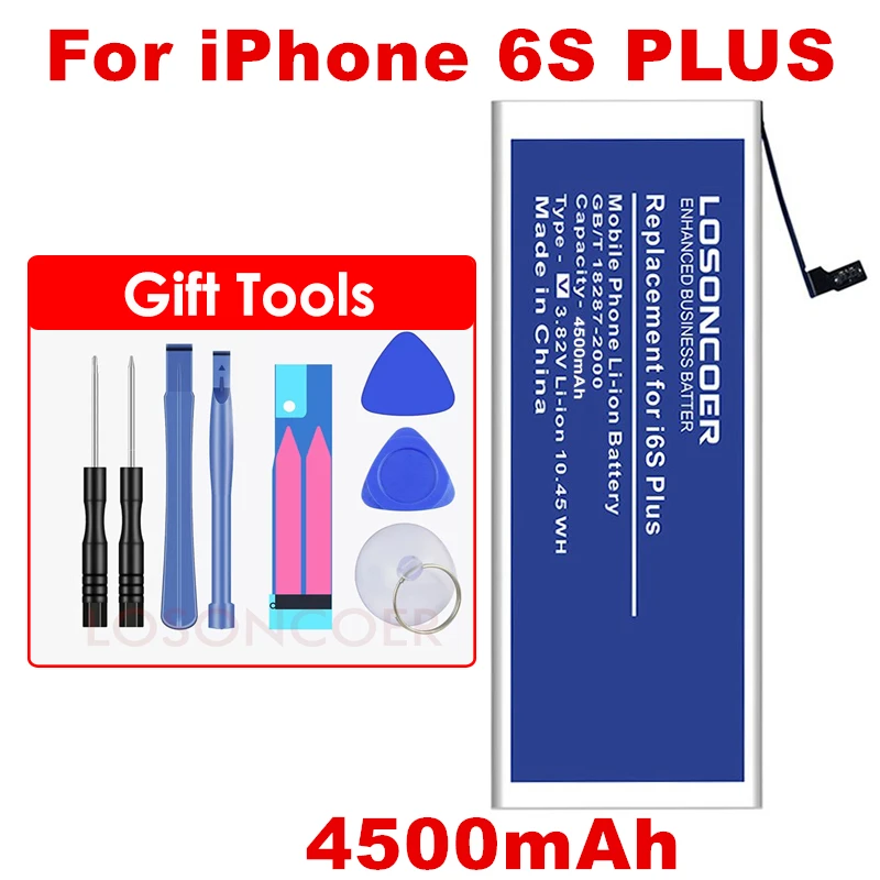 4500 мАч для оригинального iPhone 6 Plus аккумулятор/6S высокая емкость Мобильный телефон